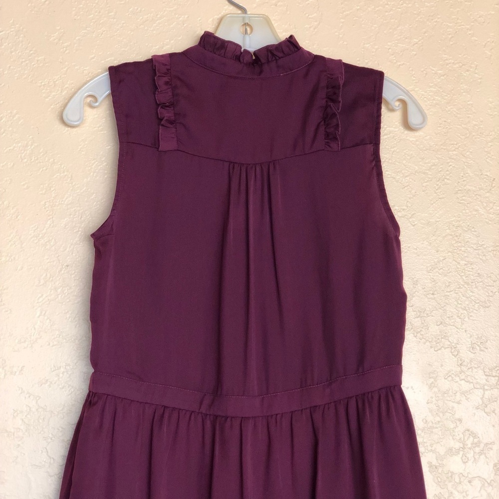Maison Jules Women PurpleSatin Tie Tuxedo Dress XS - Picture 8 of 16